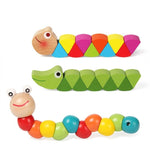 Load image into Gallery viewer, Colorful Wooden Worm Puzzles
